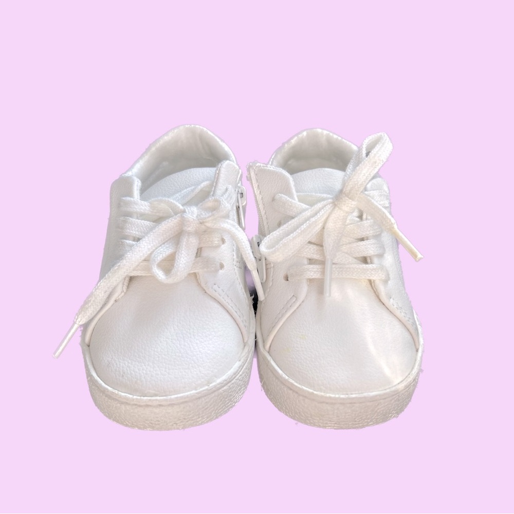 Zara White Leather Low Tops